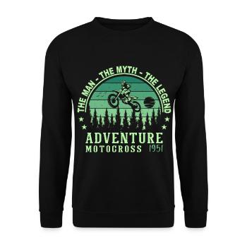 1951 Geburtstag geboren im Jahr 1951 Retro Vintage - Unisex Pullover - Schwarz - Vorne - Alina (178cm) & Michal (187cm)