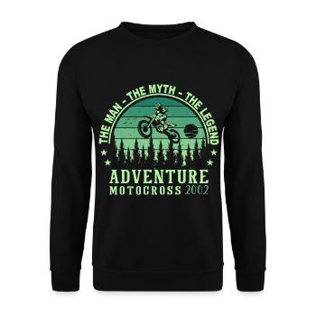 2002 Geburtstag geboren im Jahr 2002 Retro Vintage - Unisex Pullover - Schwarz - Vorne - Alina (178cm) & Michal (187cm)