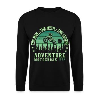 1997 Geburtstag geboren im Jahr 1997 Retro Vintage - Unisex Pullover - Schwarz - Vorne - Alina (178cm) & Michal (187cm)