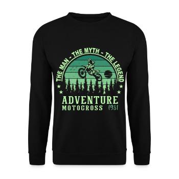 1981 Geburtstag geboren im Jahr 1981 Retro Vintage - Unisex Pullover - Schwarz - Vorne - Alina (178cm) & Michal (187cm)