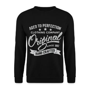 Original 1997 Vintage Retro 1997 Birthday 1997 - Unisex Sweatshirt - black - Front - Alina (178cm) & Michal (187cm)