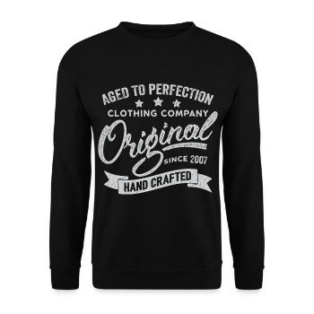 Original 2007 Vintage Retro 2007 Birthday 2007 - Unisex Sweatshirt - black - Front - Alina (178cm) & Michal (187cm)