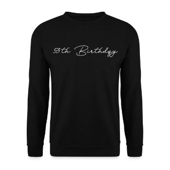 53e anniversaire - Sweat-shirt Unisexe - noir - Devant - Alina (178cm) & Michal (187cm)