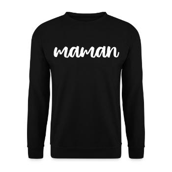Mama - Unisex Pullover - Schwarz - Vorne - Alina (178cm) & Michal (187cm)