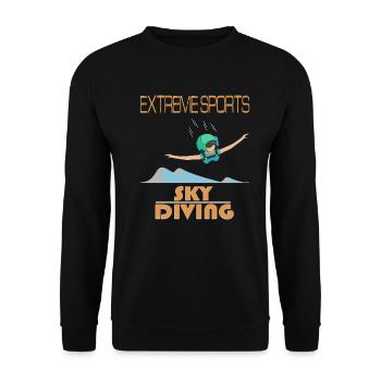 Ciel avion de parachutisme sportif extrême - Sweat-shirt Unisexe - noir - Devant - Alina (178cm) & Michal (187cm)