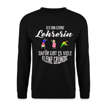 Gift TEACHER teacher, elementary school teacher - Unisex Sweatshirt - black - Front - Alina (178cm) & Michal (187cm)