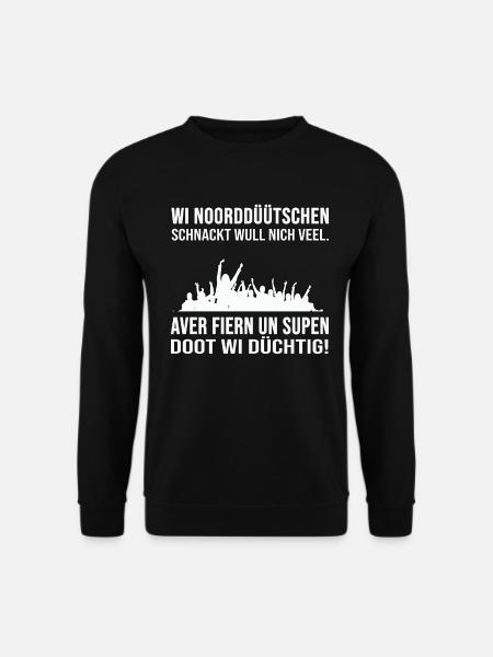 Geschenk Plattdeutscher Humor Rostoc Norddeutsch - Unisex Pullover - Schwarz