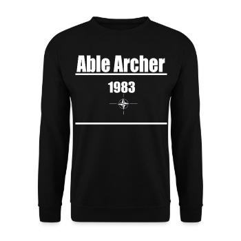 Able Archer , 1983 Maneuver Army Shirt Military - Unisex Sweatshirt - black - Front - Alina (178cm) & Michal (187cm)
