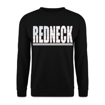 Redneck lettering flag USA retro style gift - Unisex Sweatshirt - black - Front - Alina (178cm) & Michal (187cm)