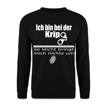 Criminelle, la police sort amusante d’humour cadeau - Sweat-shirt Unisexe - noir - Devant - Alina (178cm) & Michal (187cm)