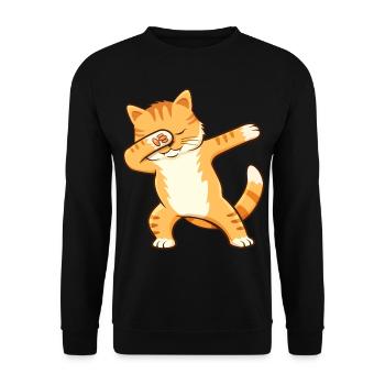 Dabbing Katze Dab Cat Geschenk - Sweat-shirt Unisexe - noir - Devant - Alina (178cm) & Michal (187cm)