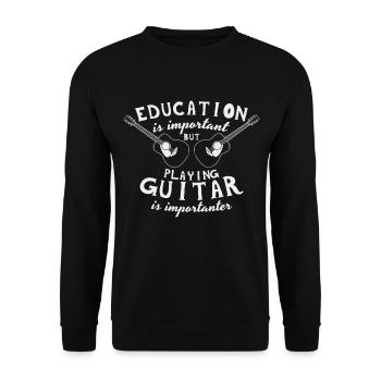 Guitare guitare - Sweat-shirt Unisexe - noir - Devant - Alina (178cm) & Michal (187cm)