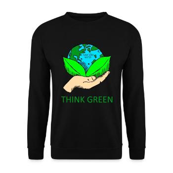 Protection du climat. Sauvez le monde. T-Shirt Design - Sweat-shirt Unisexe - noir - Devant - Alina (178cm) & Michal (187cm)