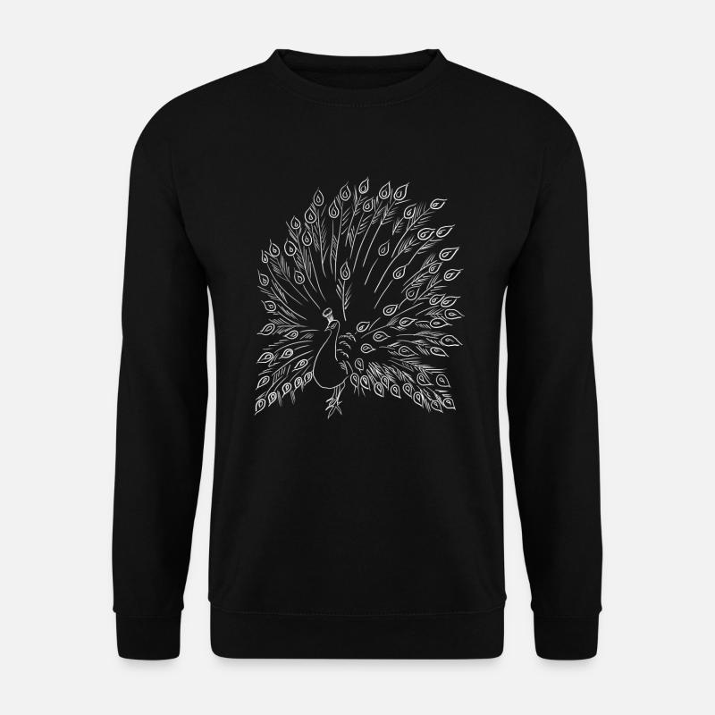 Peacock Peacock Peafowl - Unisex Sweatshirt - black