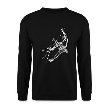 Klettern Climb - Unisex Pullover - Schwarz - Vorne - Alina (178cm) & Michal (187cm)