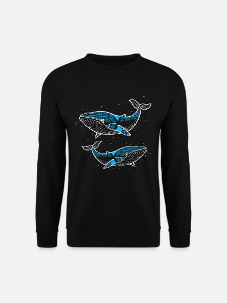 Zwei Wale - Unisex Pullover - Schwarz
