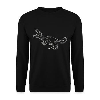T-Rex - Dinosaurs - Dinosaurs - Unisex Sweatshirt - black - Front - Alina (178cm) & Michal (187cm)