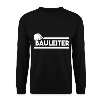 Bauleiter - Baumeister - Baustelle - Bauherr - Unisex Pullover - Schwarz - Vorne - Alina (178cm) & Michal (187cm)