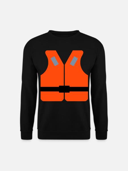 ★ Designfarben änderbar ★ Rettungsweste - Unisex Pullover - Schwarz