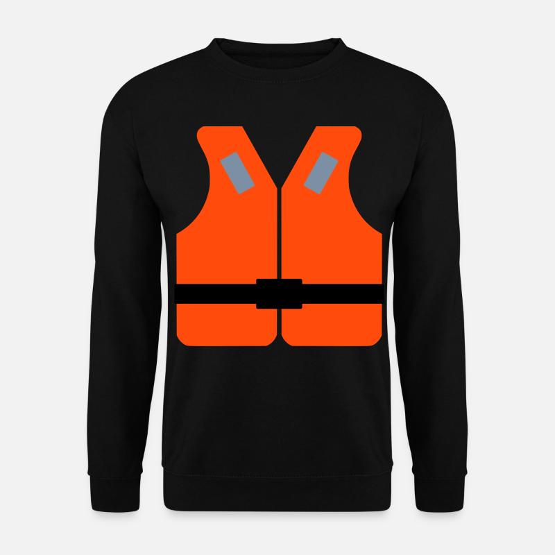★ Designfarben änderbar ★ Rettungsweste - Unisex Pullover - Schwarz