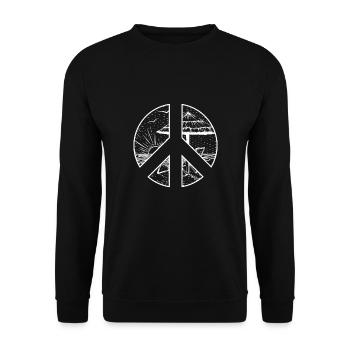 paix - Sweat-shirt Unisexe - noir - Devant - Alina (178cm) & Michal (187cm)