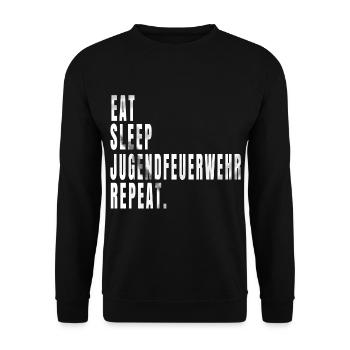 Feuerwehr geschenk ffür Jugendfeuerwehr ehrenamt - Unisex Pullover - Schwarz - Vorne - Alina (178cm) & Michal (187cm)