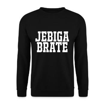 Balkans Jebote comme cadeau pour Jebiga de Serbie - Sweat-shirt Unisexe - noir - Devant - Alina (178cm) & Michal (187cm)