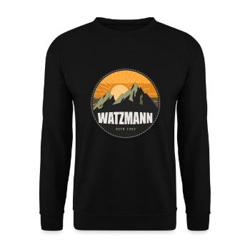 Watzmann berg for mountaineering as a gift alps - Unisex Sweatshirt - black - Front - Alina (178cm) & Michal (187cm)