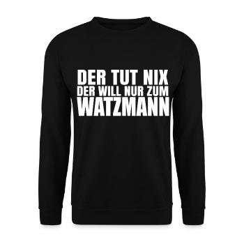 Watzmann Berg - Unisex Pullover - Schwarz - Vorne - Alina (178cm) & Michal (187cm)