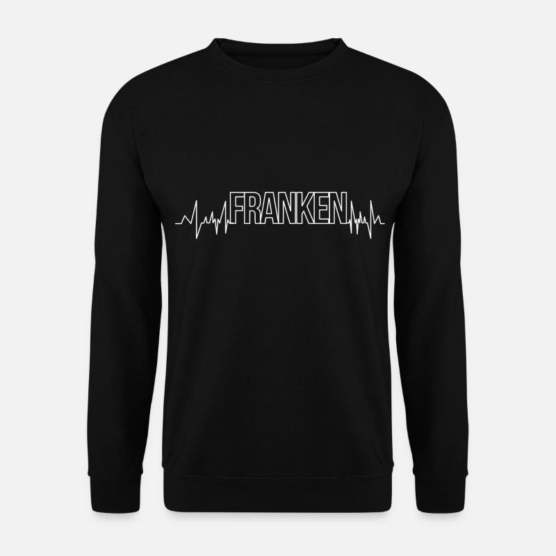 Franken Herzschlag & Fränkisch in bayern Geschenk - Unisex Pullover - Schwarz