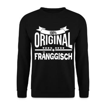 Bayern franken fränkisch und mittelfranken Dialekt - Unisex Pullover - Schwarz - Vorne - Alina (178cm) & Michal (187cm)