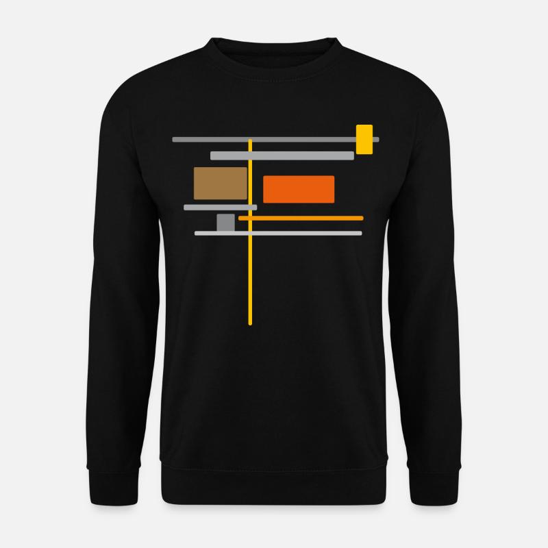 Motif de lignes et de couleurs - architecture de la géométrie - Sweat-shirt Unisexe - noir