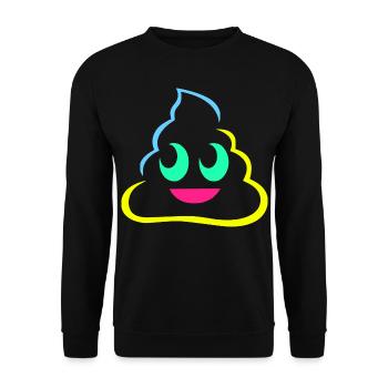 Poop in color - Unisex Sweatshirt - black - Front - Alina (178cm) & Michal (187cm)