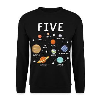 Anniversaire de Universe Galaxy Planet 5 - Sweat-shirt Unisexe - noir - Devant - Alina (178cm) & Michal (187cm)