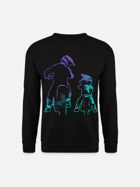 Dirt Bike Papa Sohn Motocross - Unisex Pullover - Schwarz