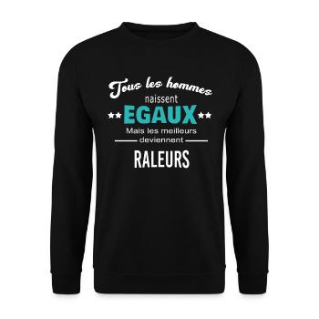 les meilleurs RALEURS - Sweat-shirt Unisexe - noir - Devant - Alina (178cm) & Michal (187cm)