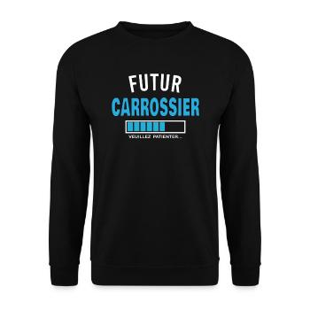 futur CARROSSIER - Sweat-shirt Unisexe - noir - Devant - Alina (178cm) & Michal (187cm)