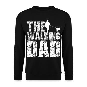 The walking dad - Sweat-shirt Unisexe - noir - Devant - Alina (178cm) & Michal (187cm)