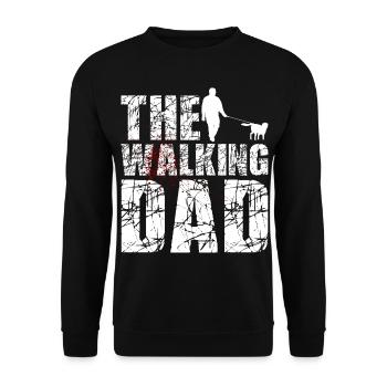 The walking dad - Sweat-shirt Unisexe - noir - Devant - Alina (178cm) & Michal (187cm)
