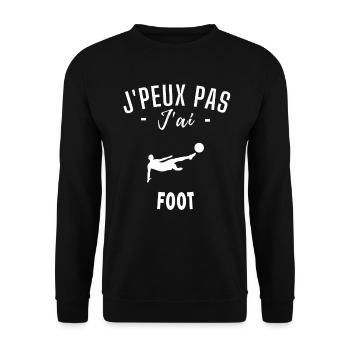 je peux pas j ai foot humour foot - Sweat-shirt Unisexe - noir - Devant - Alina (178cm) & Michal (187cm)