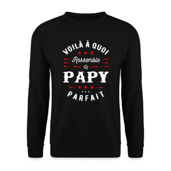 PAPY PARFAIT - Sweat-shirt Unisexe - noir - Devant - Alina (178cm) & Michal (187cm)