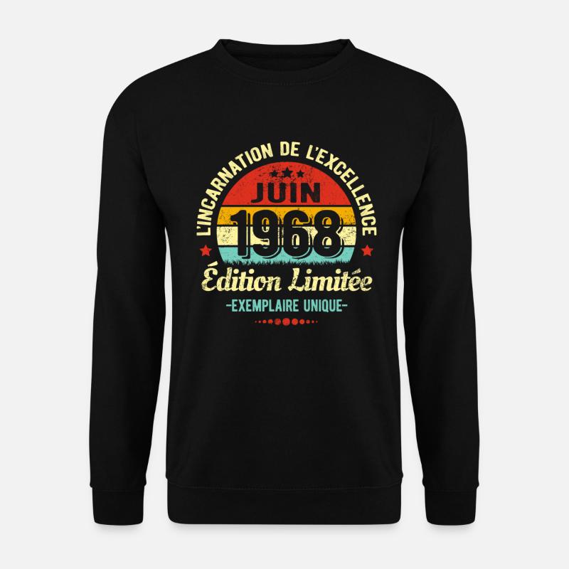 MILLÉSIME JUIN 1968 ÉDITION LIMITÉE - Sweat-shirt Unisexe - noir