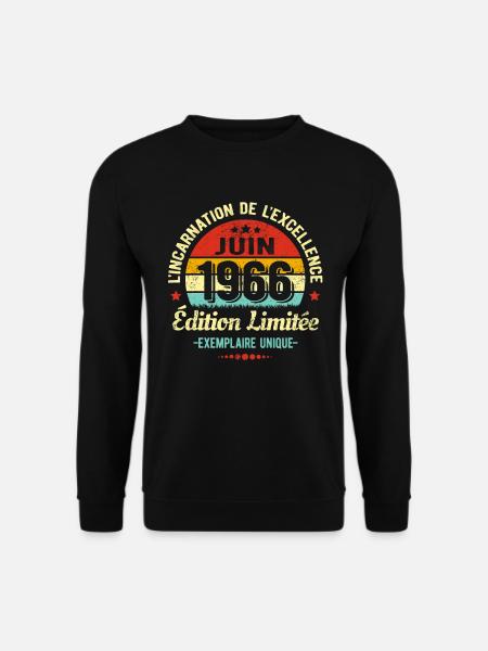 MILLÉSIME JUIN 1966 ÉDITION LIMITÉE - Sweat-shirt Unisexe - noir