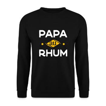 PAPA AU RHUM - Sweat-shirt Unisexe - noir - Devant - Alina (178cm) & Michal (187cm)