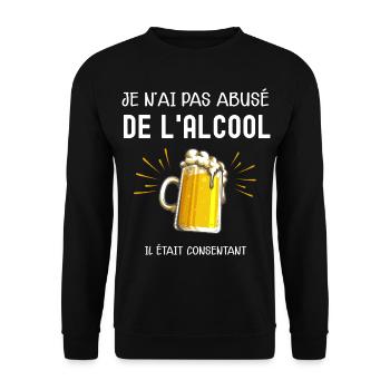 Biere pression cadeau humour drôle apéro - Sweat-shirt Unisexe - noir - Devant - Alina (178cm) & Michal (187cm)