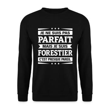 JE SUIS FORESTIER - Sweat-shirt Unisexe - noir - Devant - Alina (178cm) & Michal (187cm)