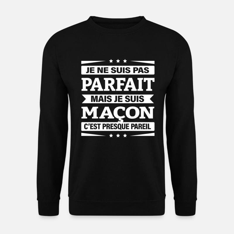 JE SUIS MAÇON - Sweat-shirt Unisexe - noir