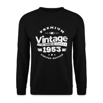 VINTAGE 1953 - Unisex Sweatshirt - black - Front - Alina (178cm) & Michal (187cm)