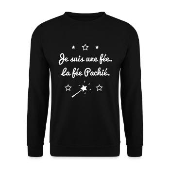 JE SUIS UNE FEE LA FEE PACHIE - Sweat-shirt Unisexe - noir - Devant - Alina (178cm) & Michal (187cm)