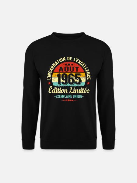 MILLÉSIME AOUT 1965 ÉDITION LIMITÉE - Sweat-shirt Unisexe - noir